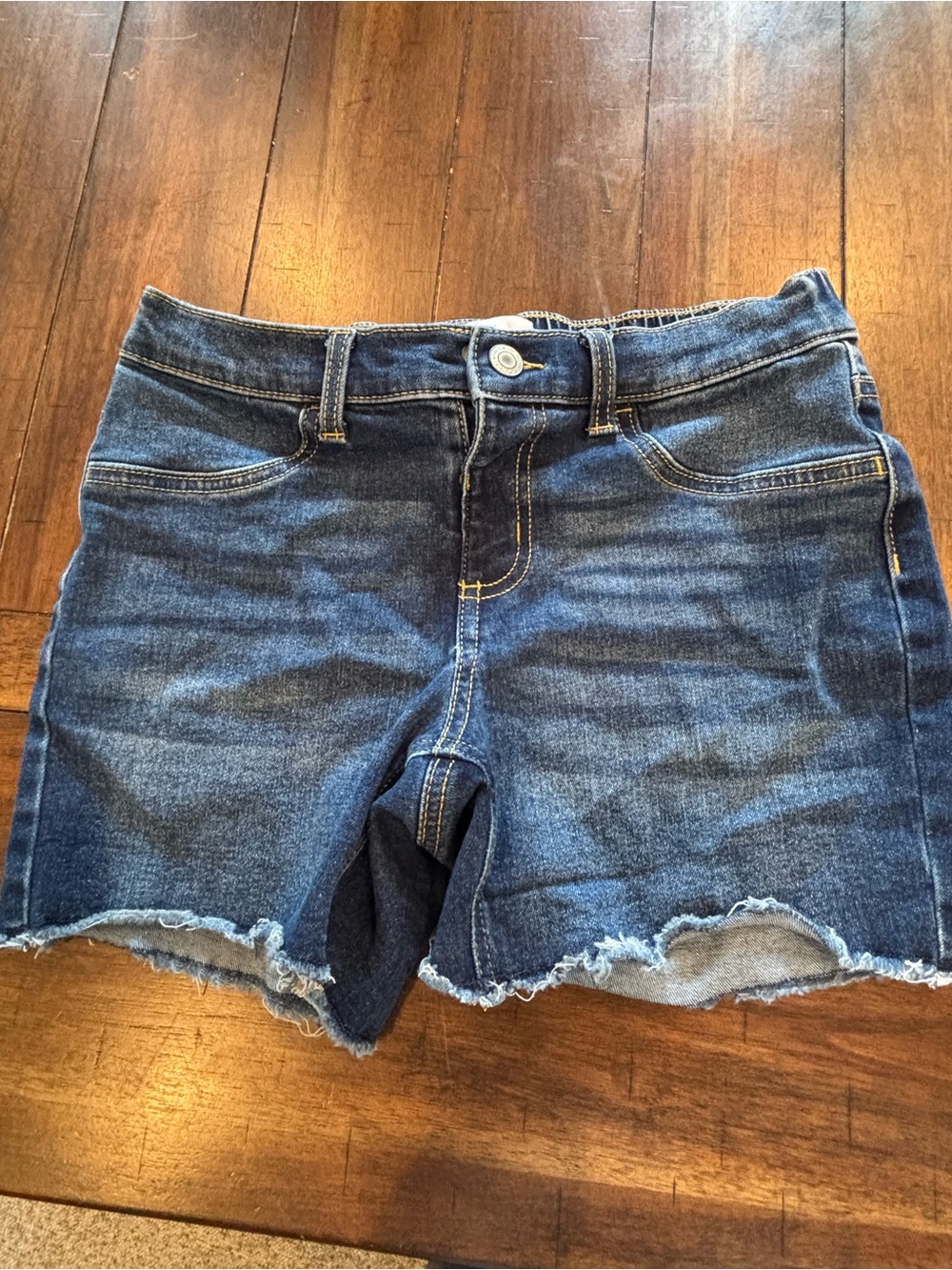 Girls SO Classic Dark Blue Denim Cutoff Shorts, size 14